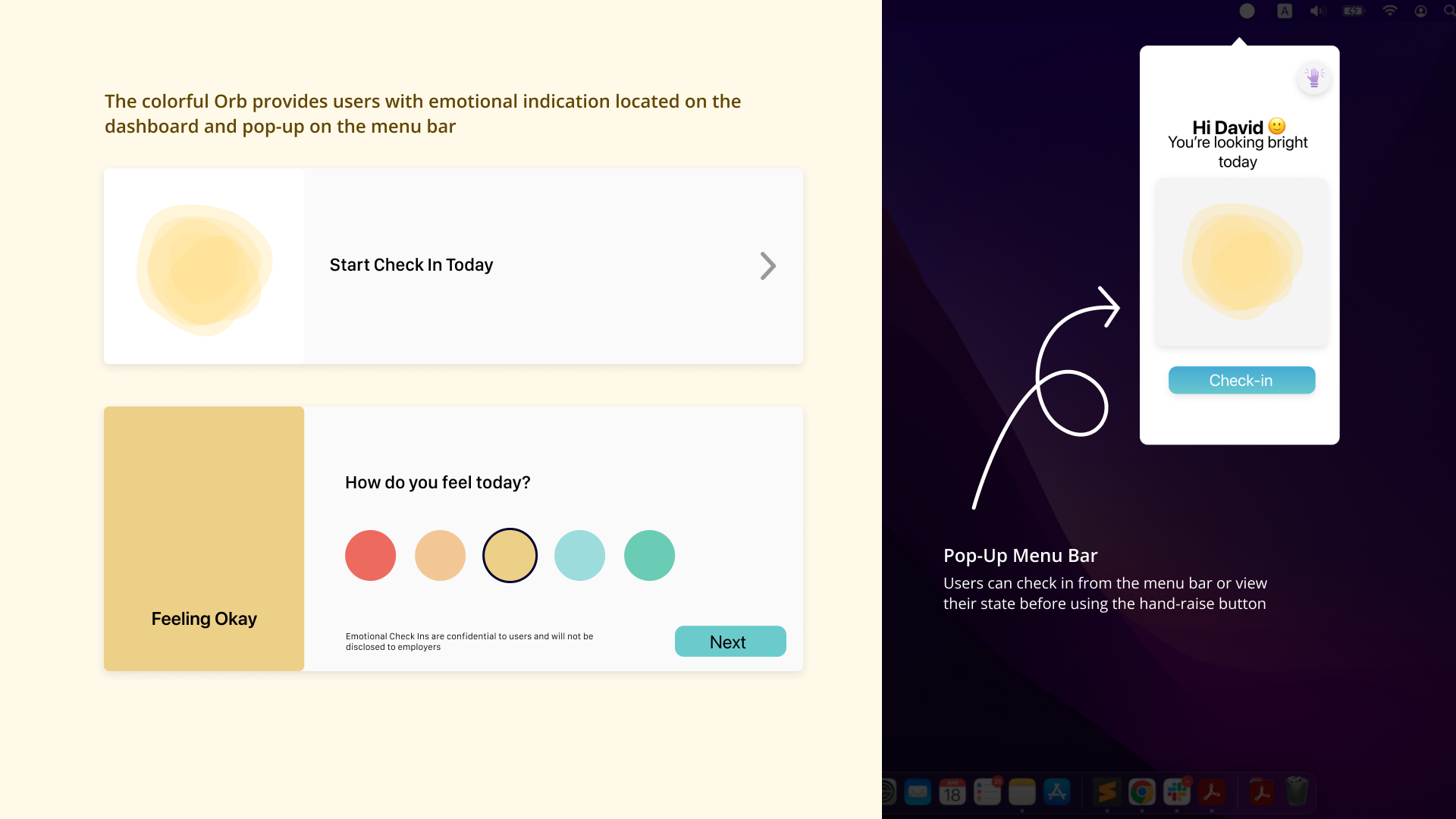 Mood tracking orb visualizer